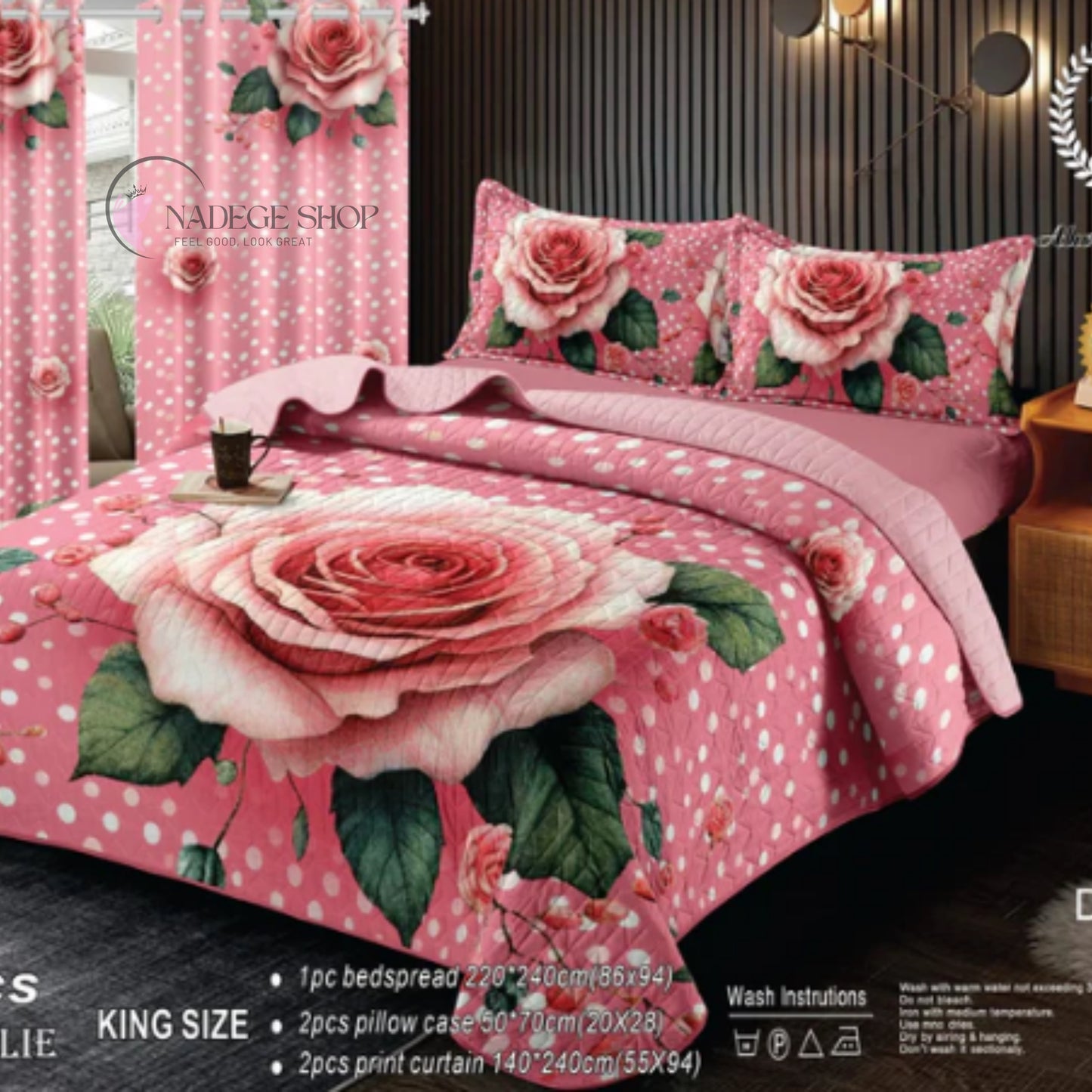 LOVELY 5D – 5-Piece Bedspread Set (Assorted Colors)