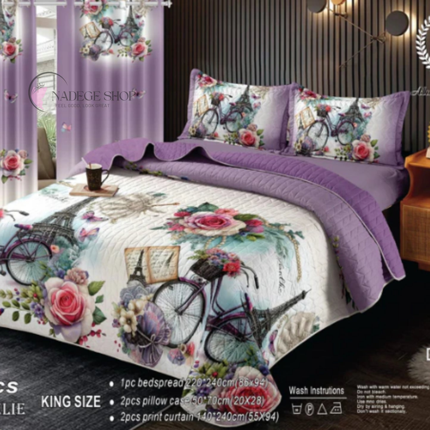 LOVELY 5D – 5-Piece Bedspread Set (Assorted Colors)