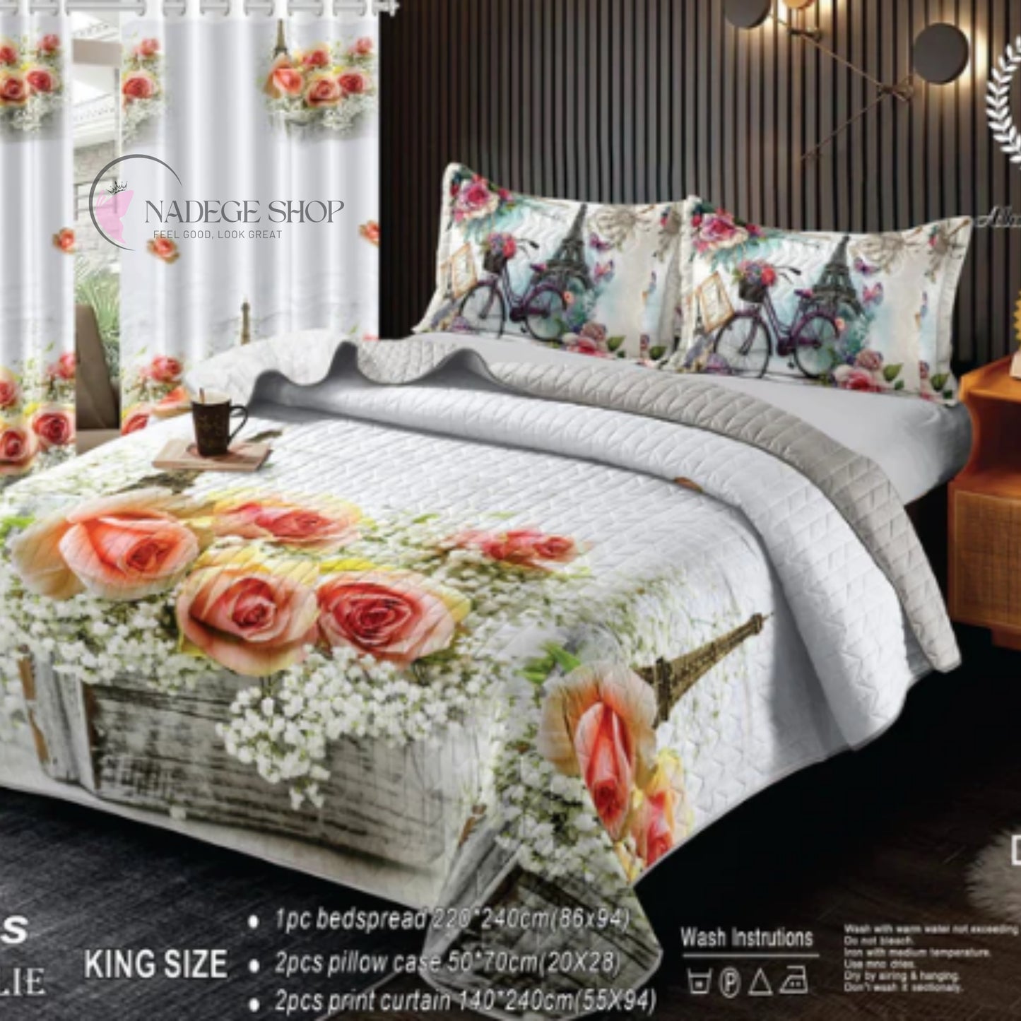 LOVELY 5D – 5-Piece Bedspread Set (Assorted Colors)