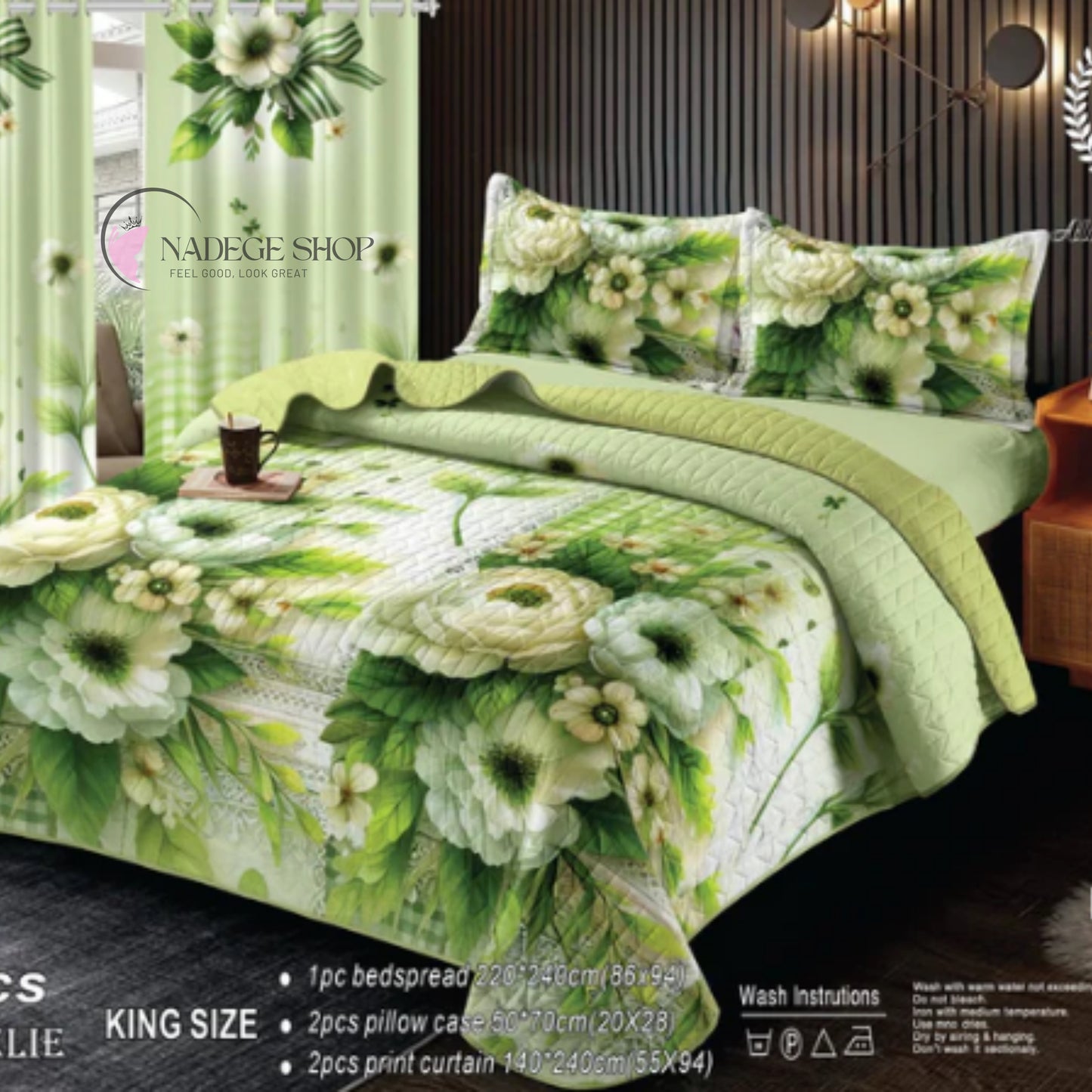 LOVELY 5D – 5-Piece Bedspread Set (Assorted Colors)