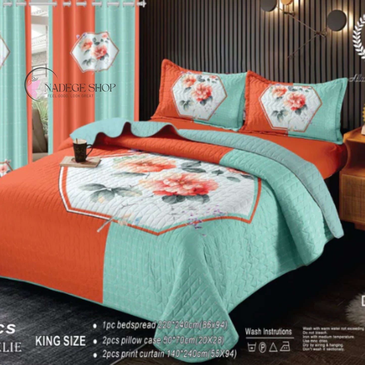 LOVELY 5D – 5-Piece Bedspread Set (Assorted Colors)