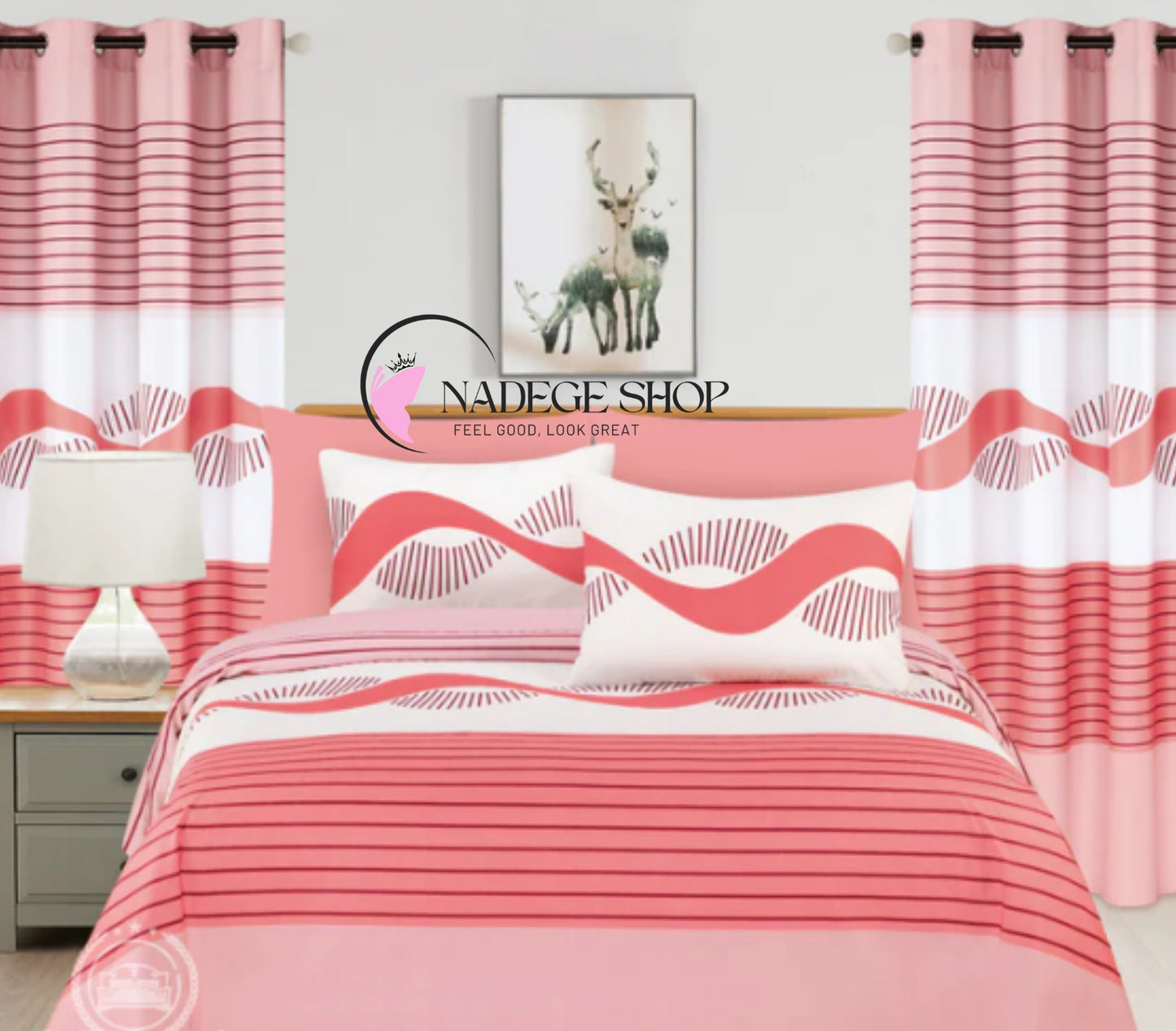 LUXE HARMONY 8-Piece Bed & Curtain Set