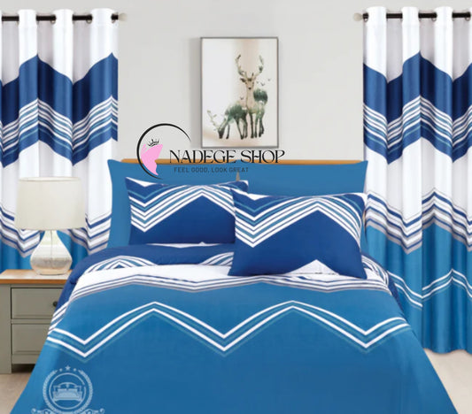 LUXE HARMONY 8-Piece Bed & Curtain Set